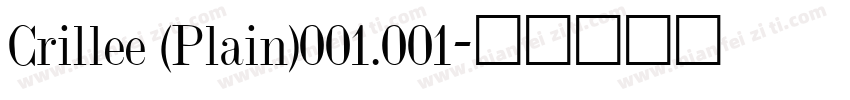 Crillee (Plain)001.001字体转换